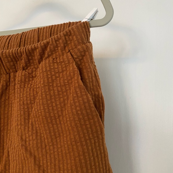 Madewell Size Medium in Warm Coffee Waffle Knit Seersucker Drawstring Shorts - Picture 7 of 9